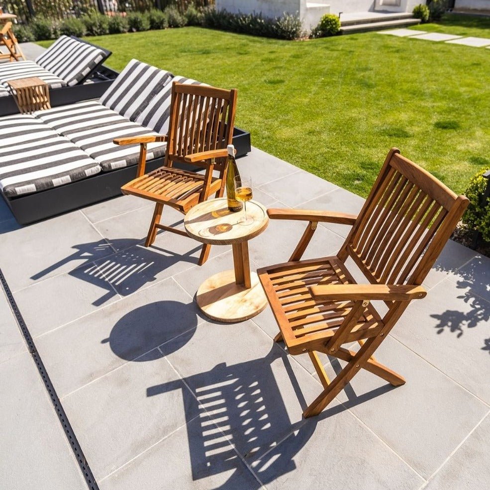 Natural Teak Telluride Outdoor Folding Patio Arm Chair