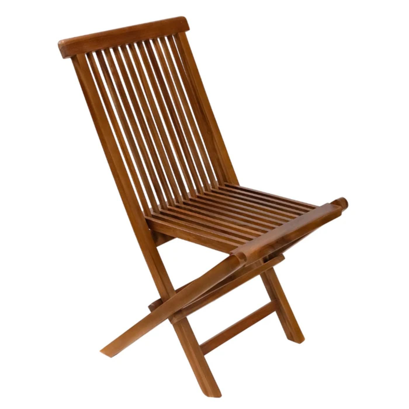Natural Teak Telluride Outdoor Folding Patio Chair Natural