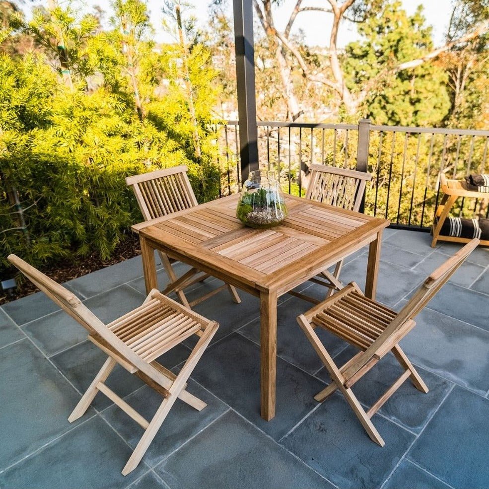 Natural Teak Telluride Outdoor Folding Patio Chair Natural