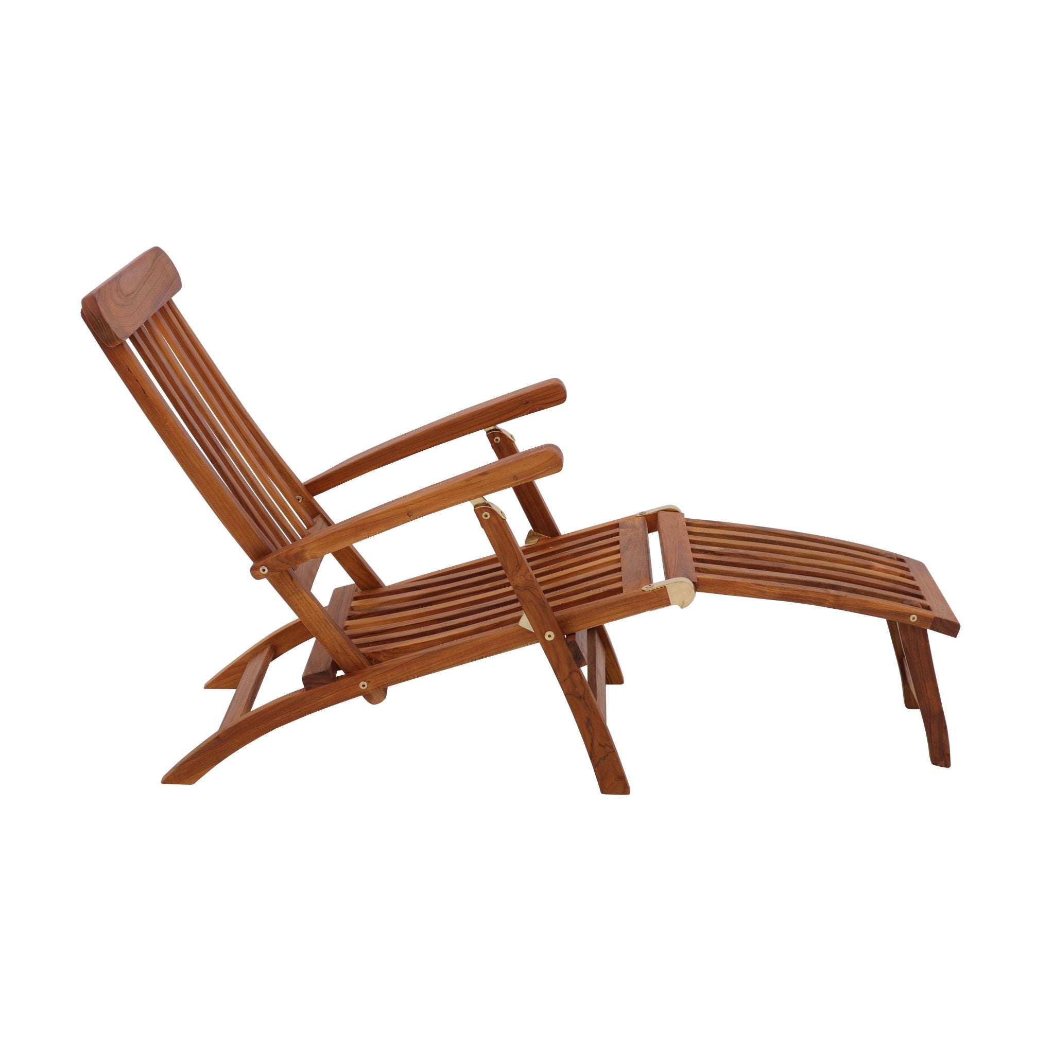 Natural Teak Telluride Patio Chaise Lounger Natural Finish