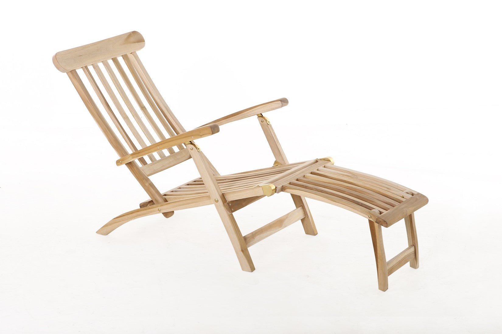 Natural Teak Telluride Patio Chaise Lounger Natural Finish