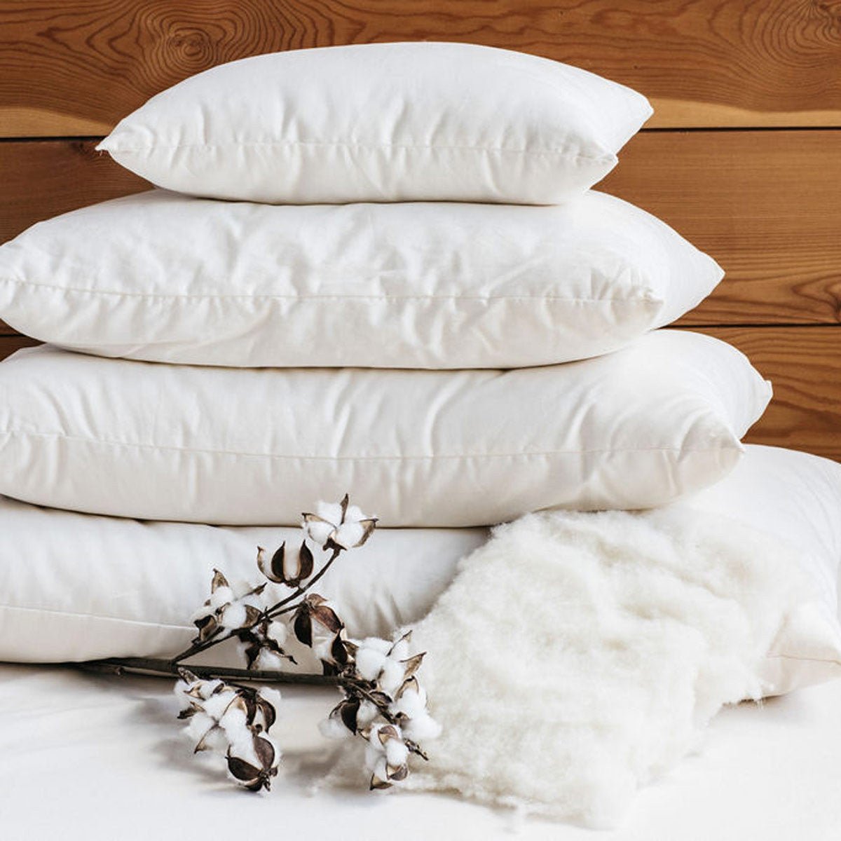 Natural Wool Pillows Standard Regular Fill