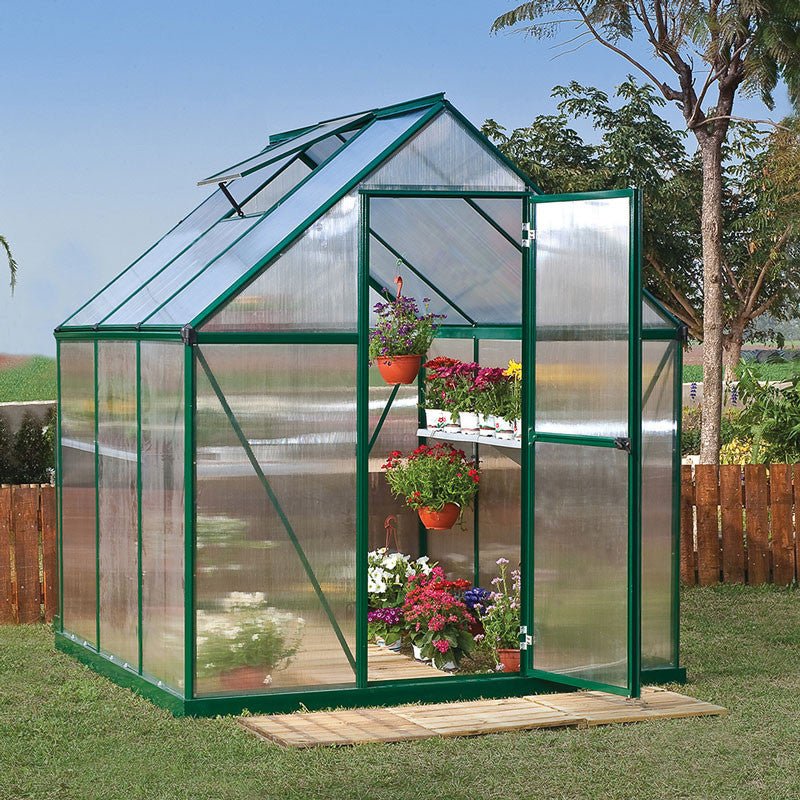 Nature Greenhouses - 6' Widths Green 6'x8'