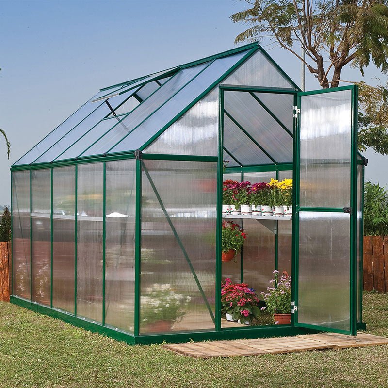 Nature Greenhouses - 6' Widths Green 6'x8'
