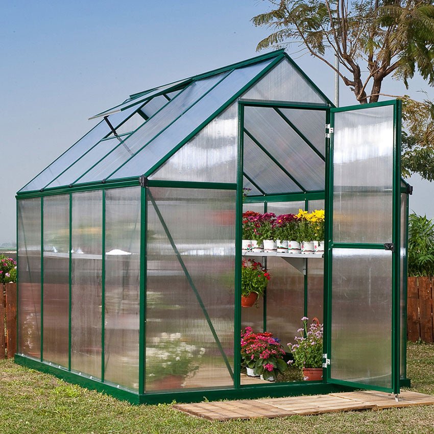 Nature Greenhouses - 6' Widths Green 6'x8'