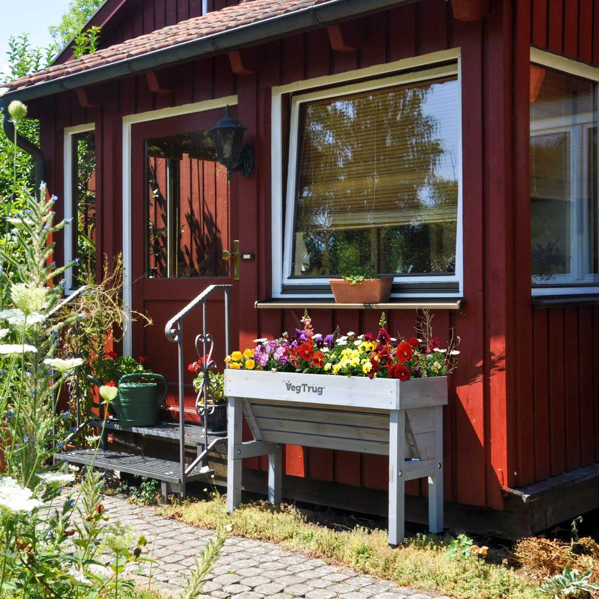 VegTrug Wallhugger Raised Garden Planter - Grey