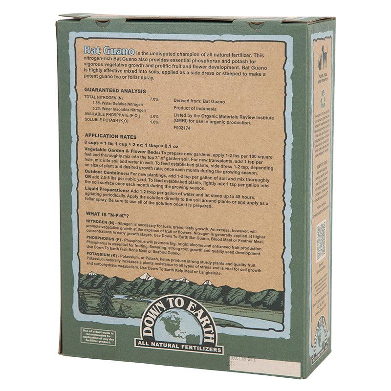 Organic Bat Guano Fertilizer 7-3-1 - 2 lbs
