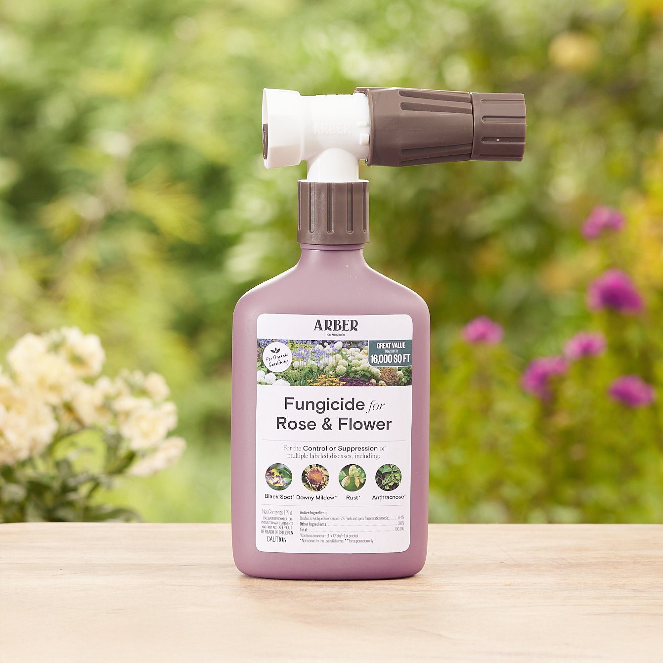 Organic Fungicide for Roses & Flowering Plants – 16 oz Concentrate