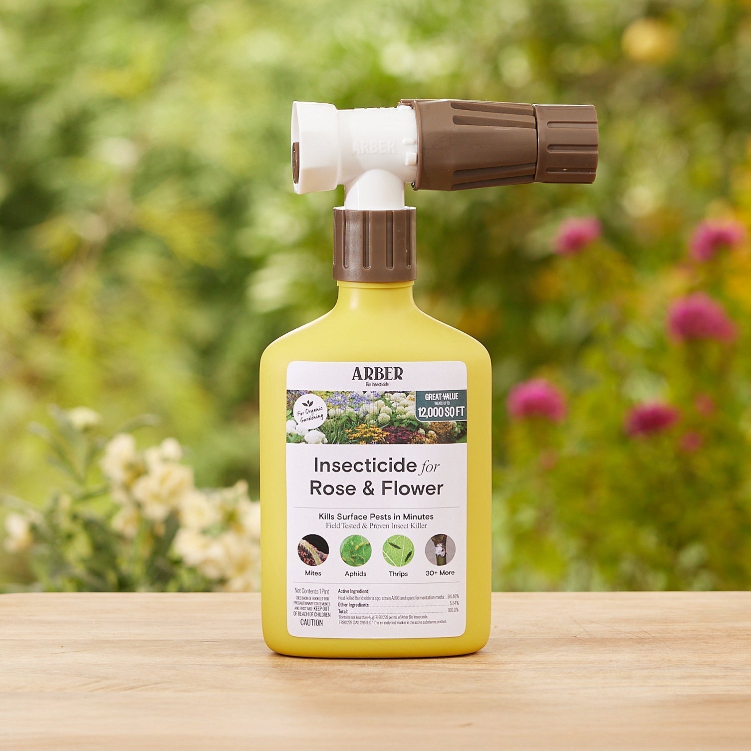 Organic Insecticide for Roses & Flowering Plants – 16 oz Concentrate