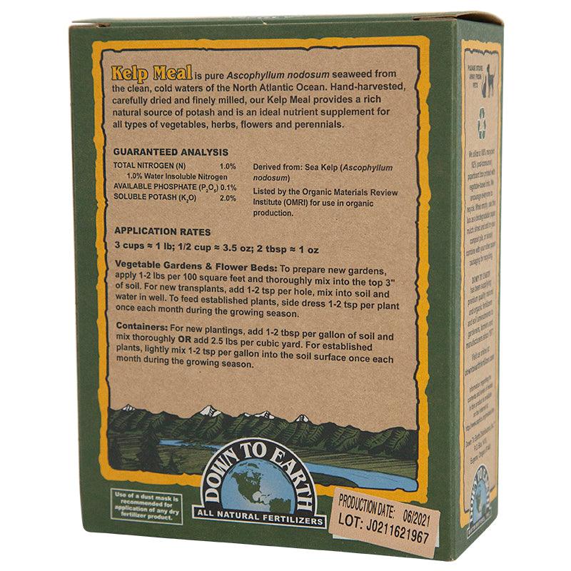 Organic Kelp Meal Fertilizer 1-0.1-2 - 1/2 lb