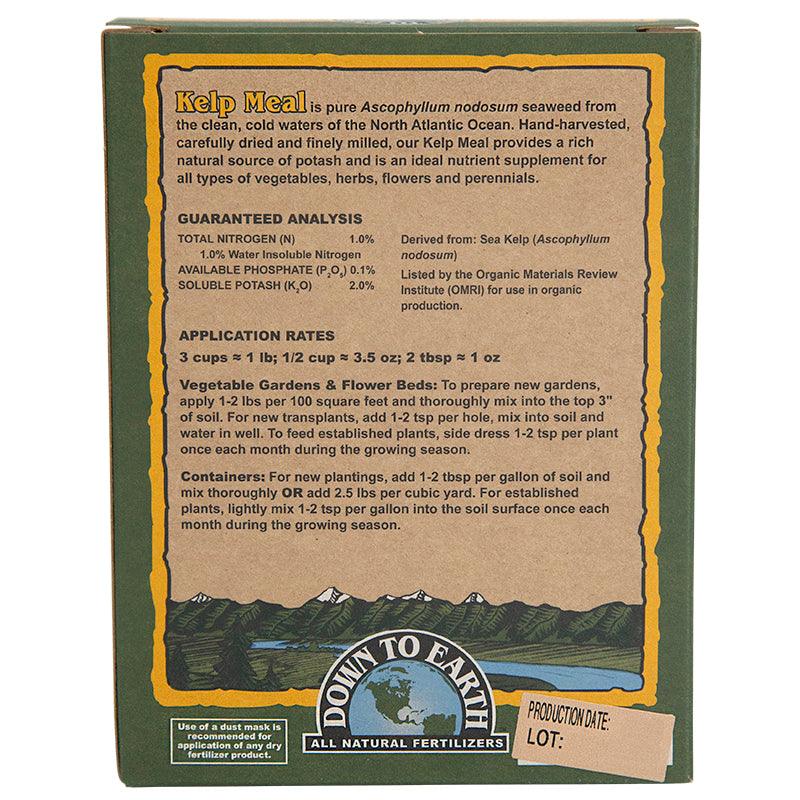 Organic Kelp Meal Fertilizer 1-0.1-2 - 1/2 lb