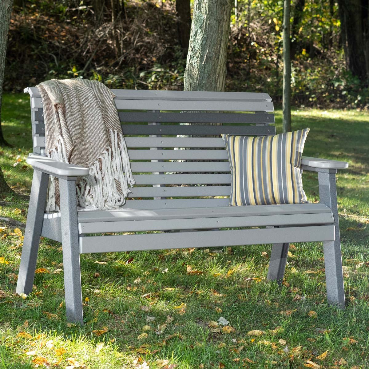 Original Patio & Garden Bench - 4' Wide antique-mahogany