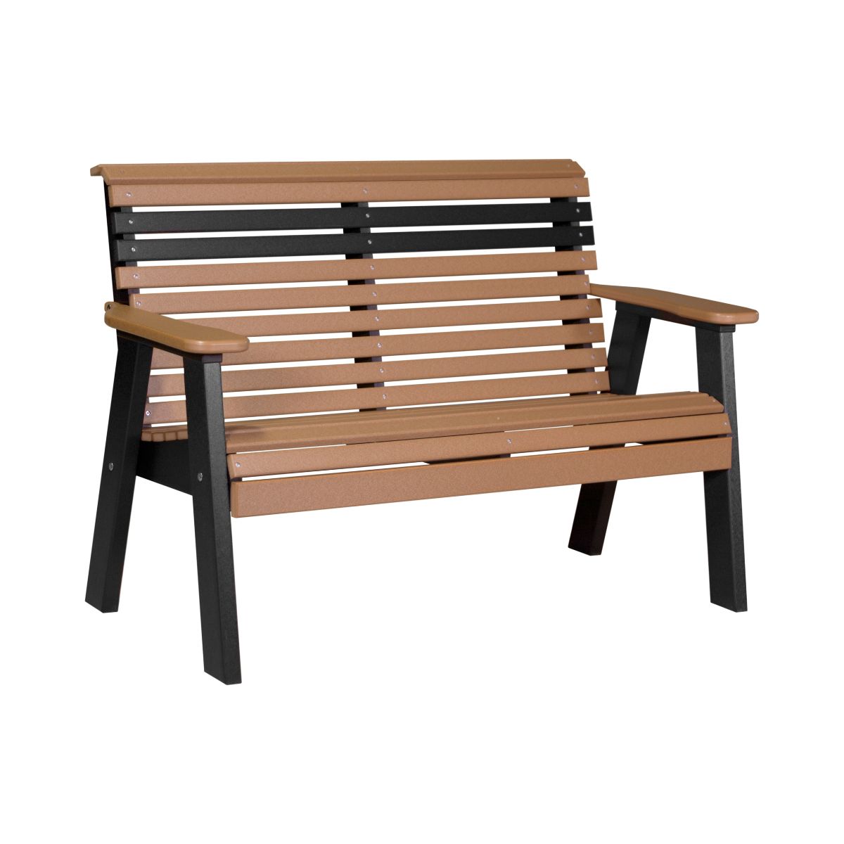 Original Patio & Garden Bench - 4' Wide cedar-black