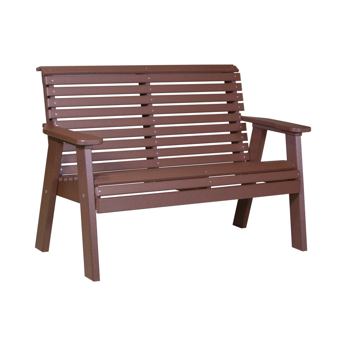 Original Patio & Garden Bench - 4' Wide chestnut-brown