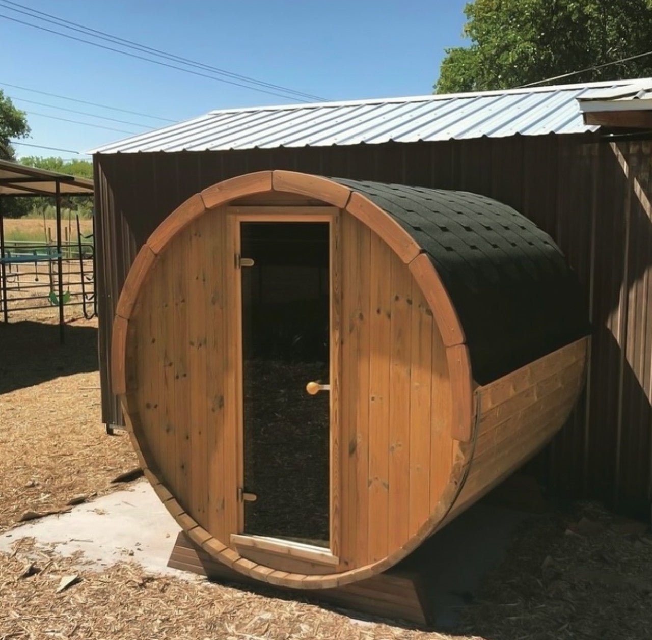 Outdoor Wooden Barrel Sauna - Haven 4 Person
