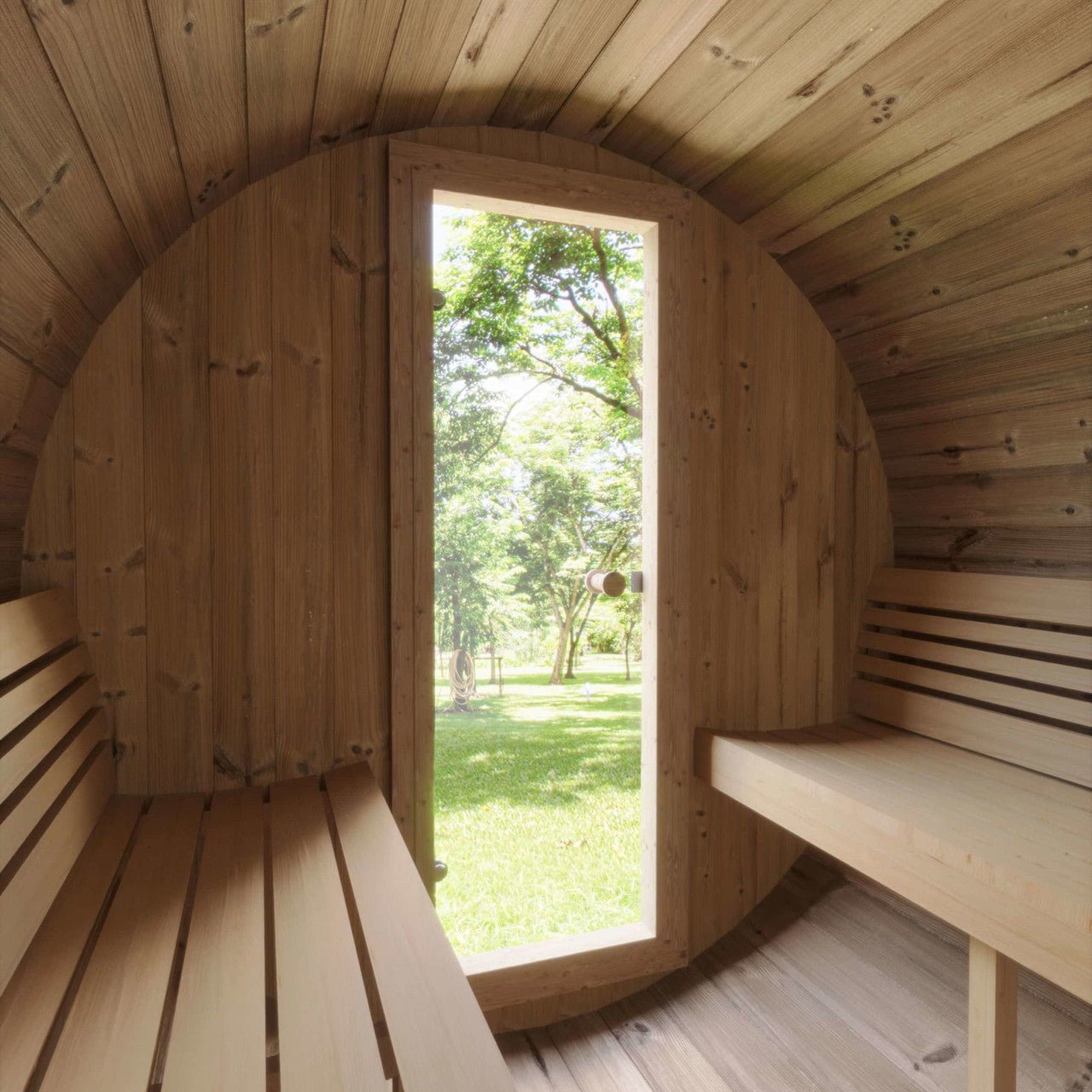 Outdoor Wooden Barrel Sauna - Haven 4 Person