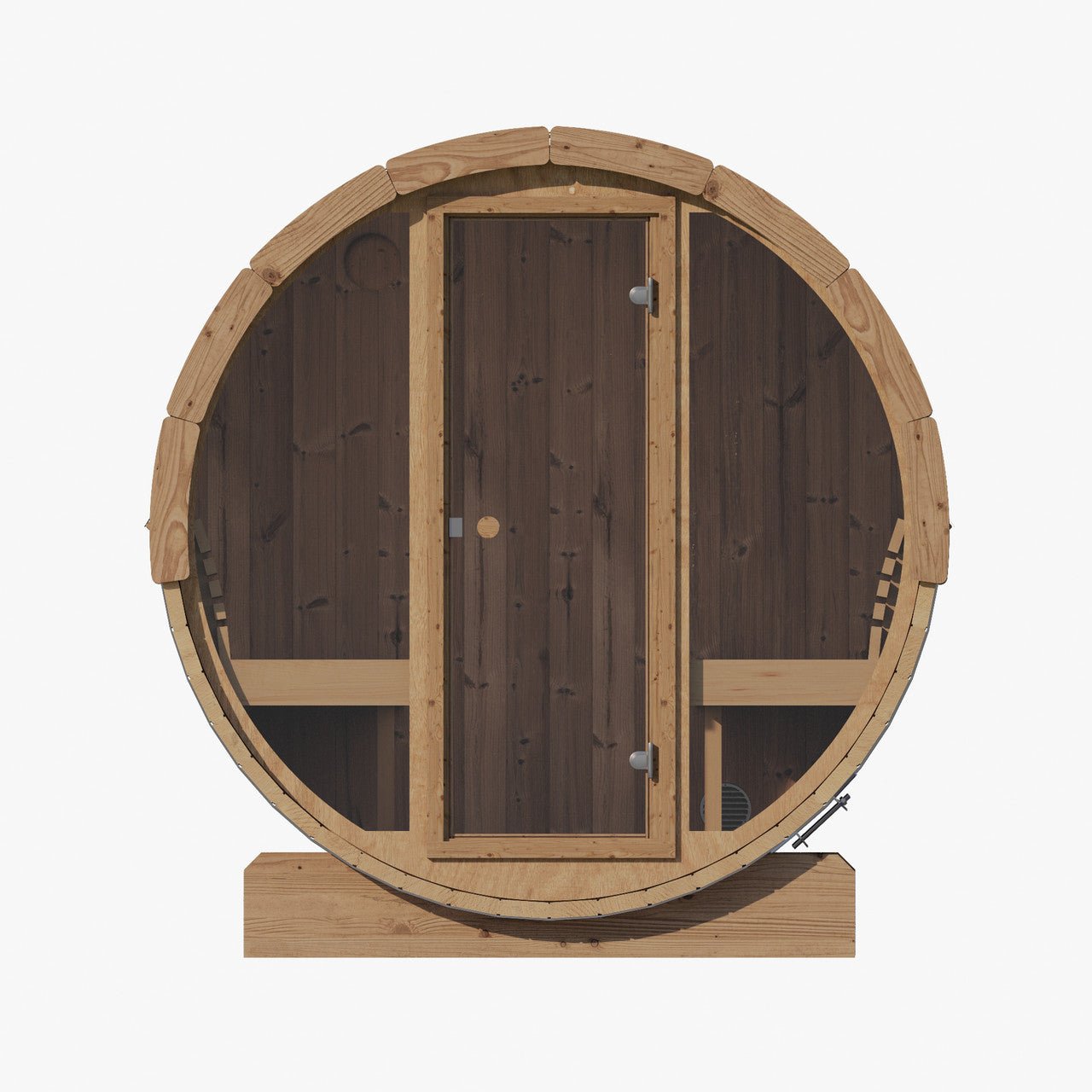 Outdoor Wooden Barrel Sauna - Panorama 4 Person