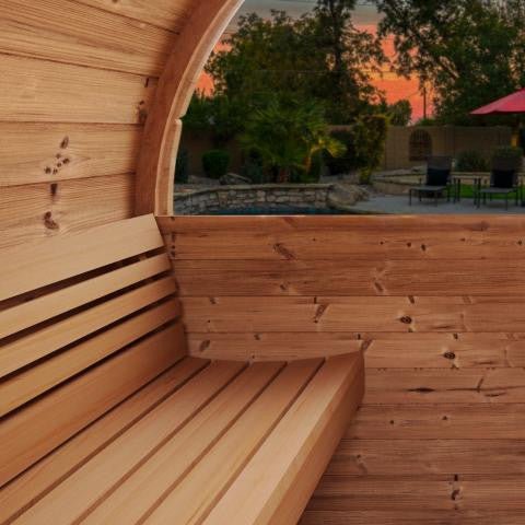 Outdoor Wooden Barrel Sauna - Vista 4 Person