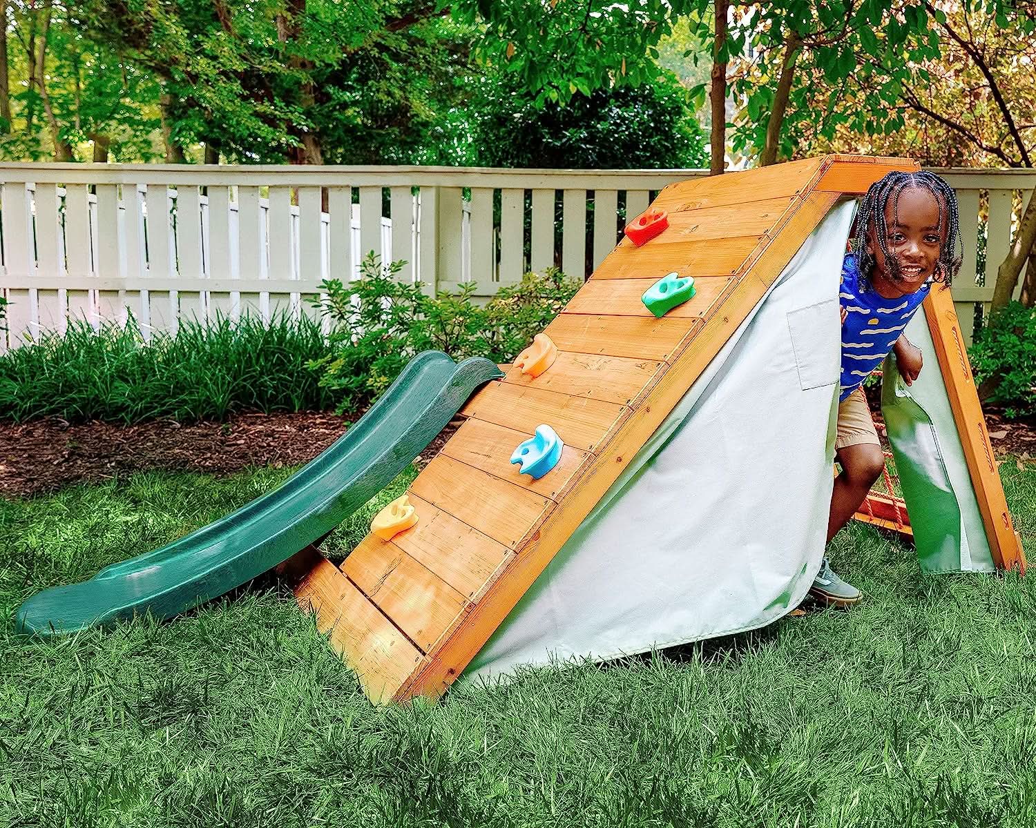Palm 5-in-1 Indoor/Outdoor Playground Playset Green Slide option3