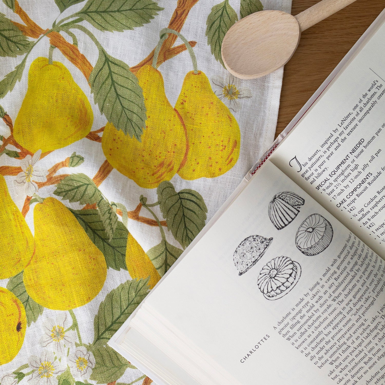 Pear Orchard Tea Towel - 100% Linen Dishcloth option3