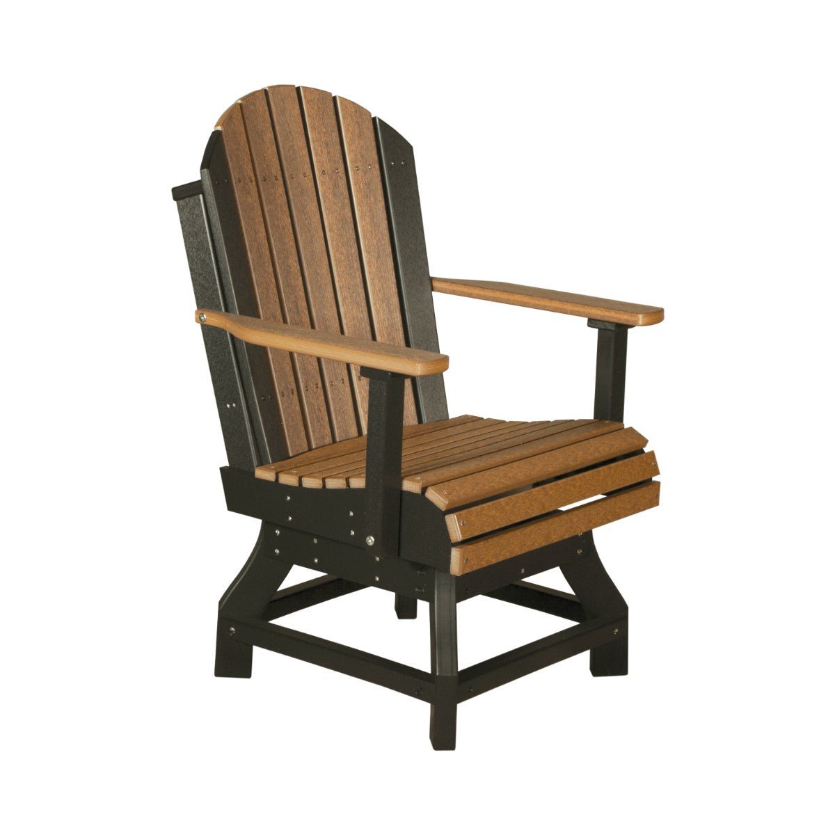 Premium Adirondack Swivel Chair antique-mahogany-black Dining Height (30")