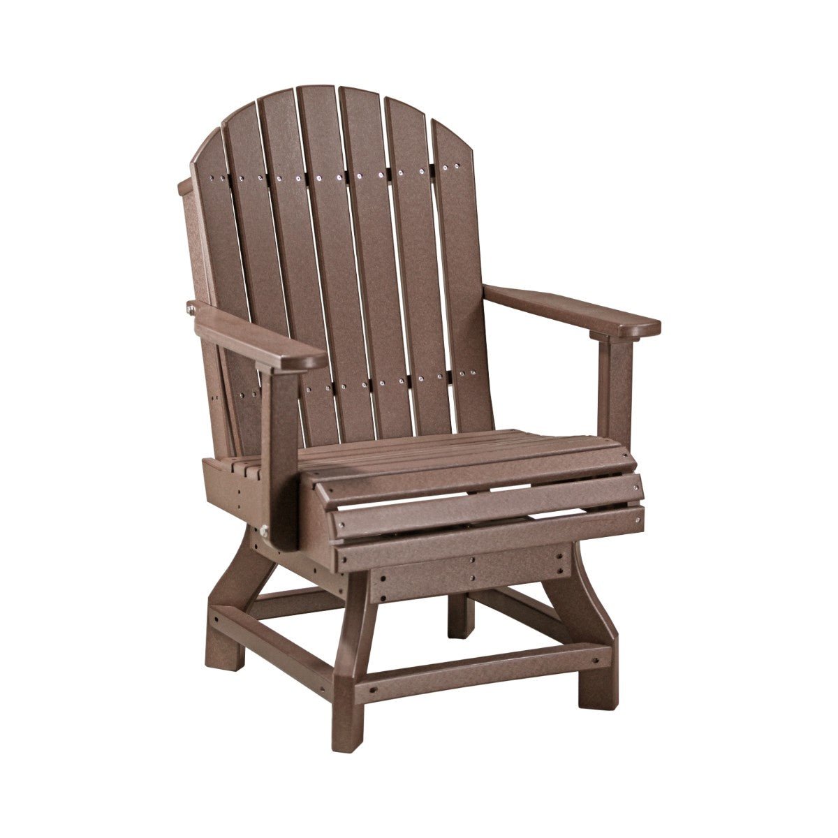 Premium Adirondack Swivel Chair chestnut-brown Dining Height (30")