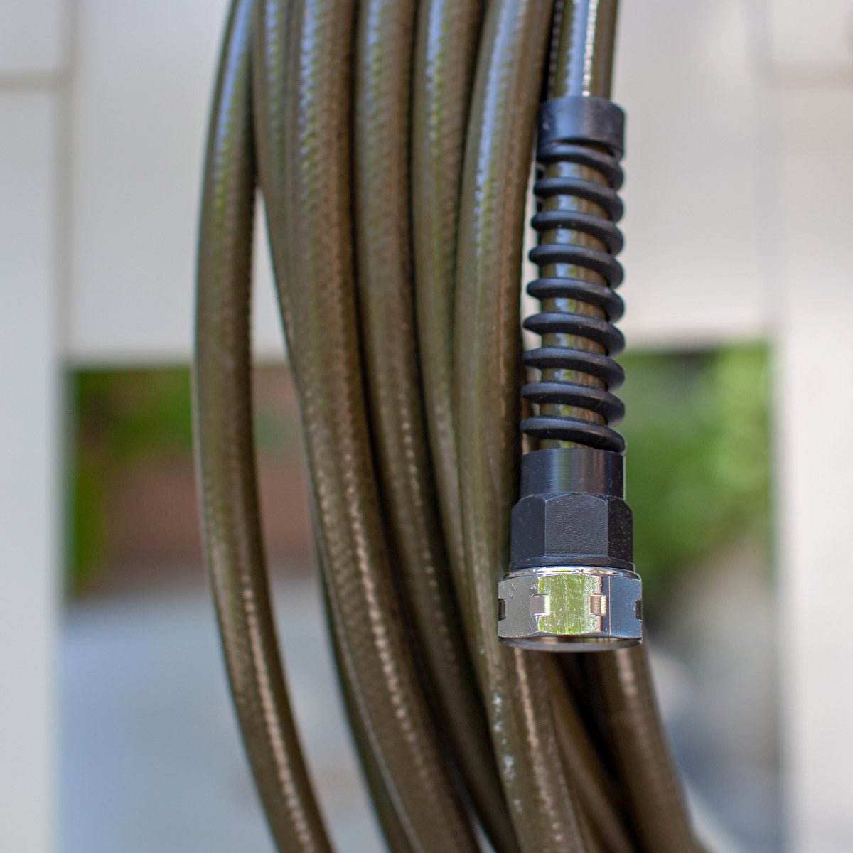 Premium Drinking Water Safe Garden Hose - Slim 7/16" 25 Ft Olive Green