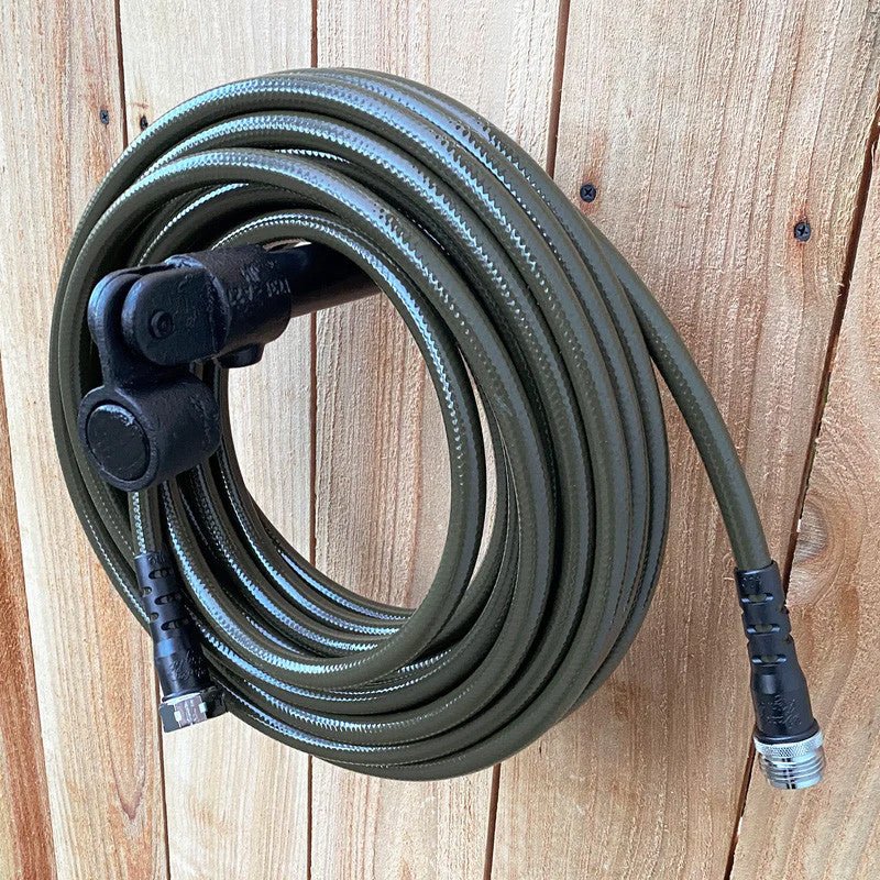 Premium Drinking Water Safe Garden Hose - Slim 7/16" 25 Ft Olive Green