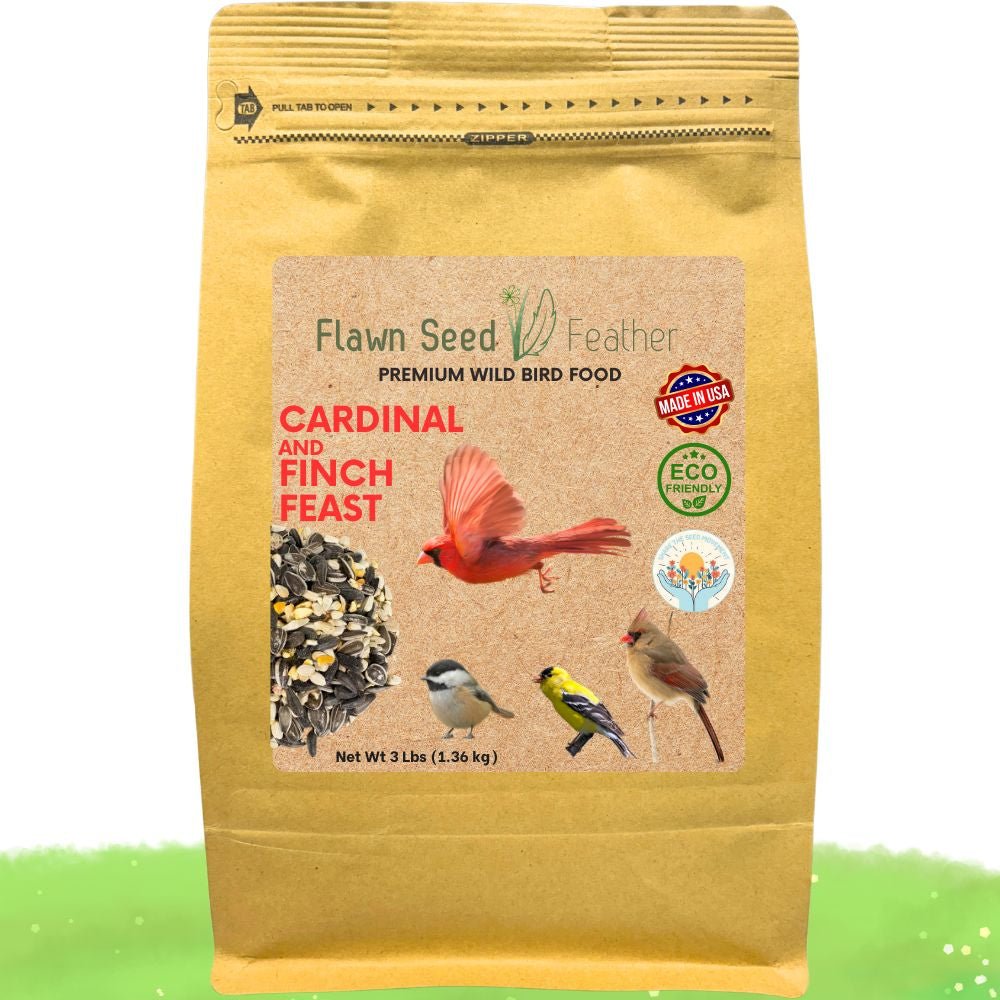 Premium Wild Bird Seed - Cardinal & Finch Feast Mix 3 lb Bag