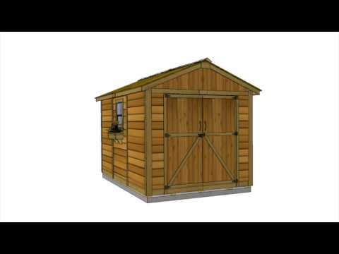 8' x 12' Space Master Cedar Storage Shed - Eartheasy
