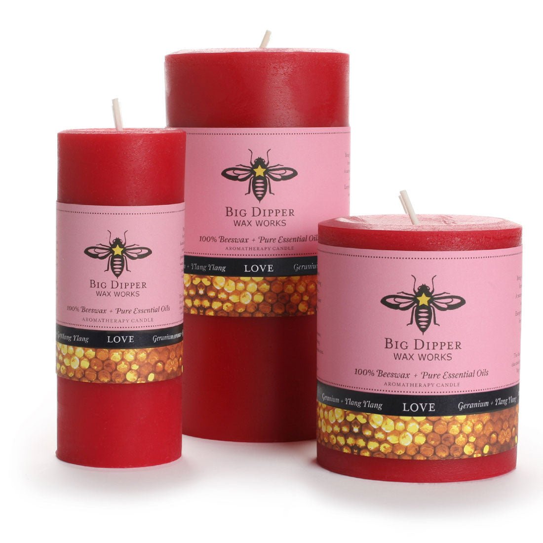 Pure Beeswax Aromatherapy Pillars Small Harmony (Pure Lavender)