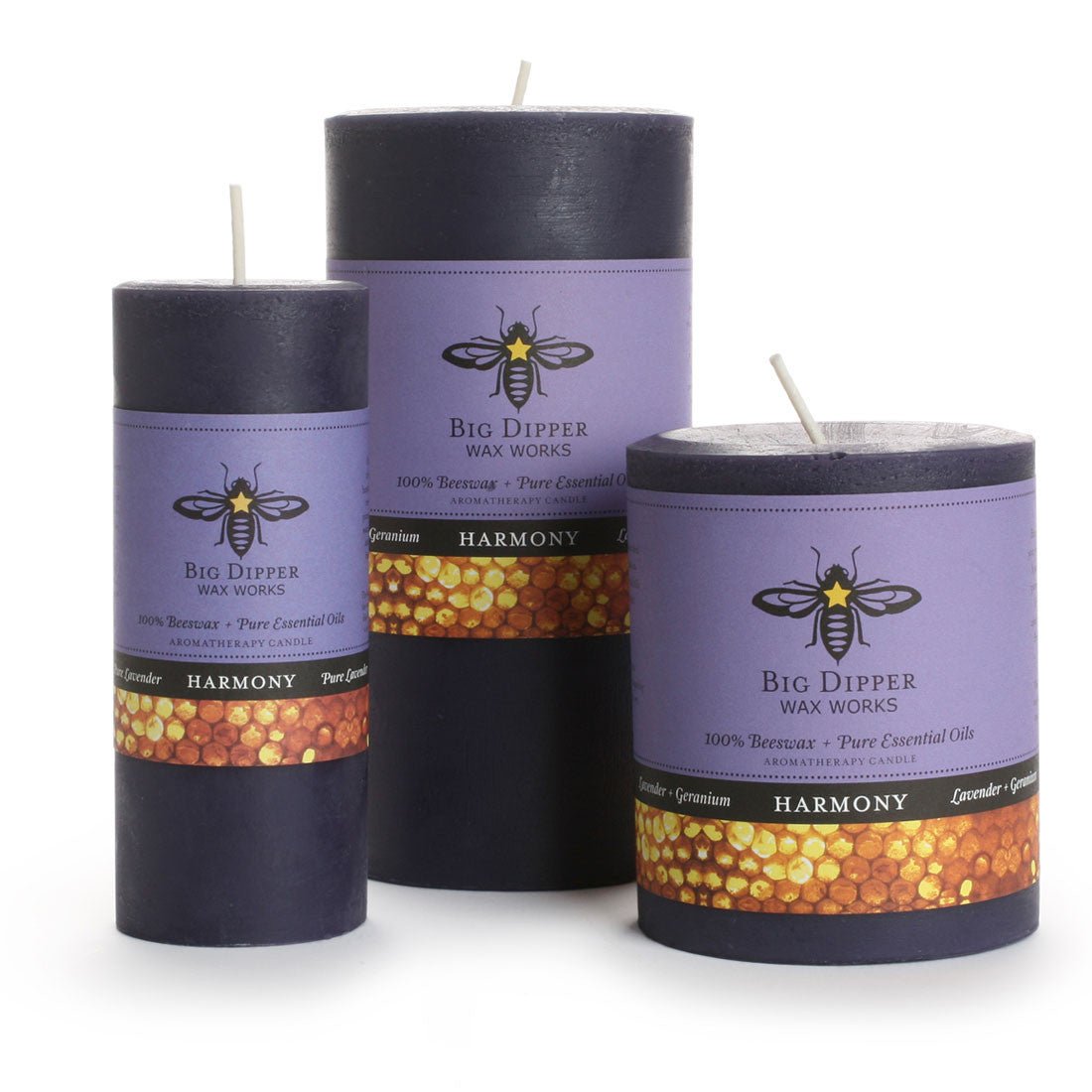Pure Beeswax Aromatherapy Pillars Small Harmony (Pure Lavender) option3