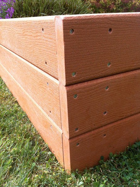 Recycled Plastic Raised Garden Bed 3' x 6' 11" Cedar