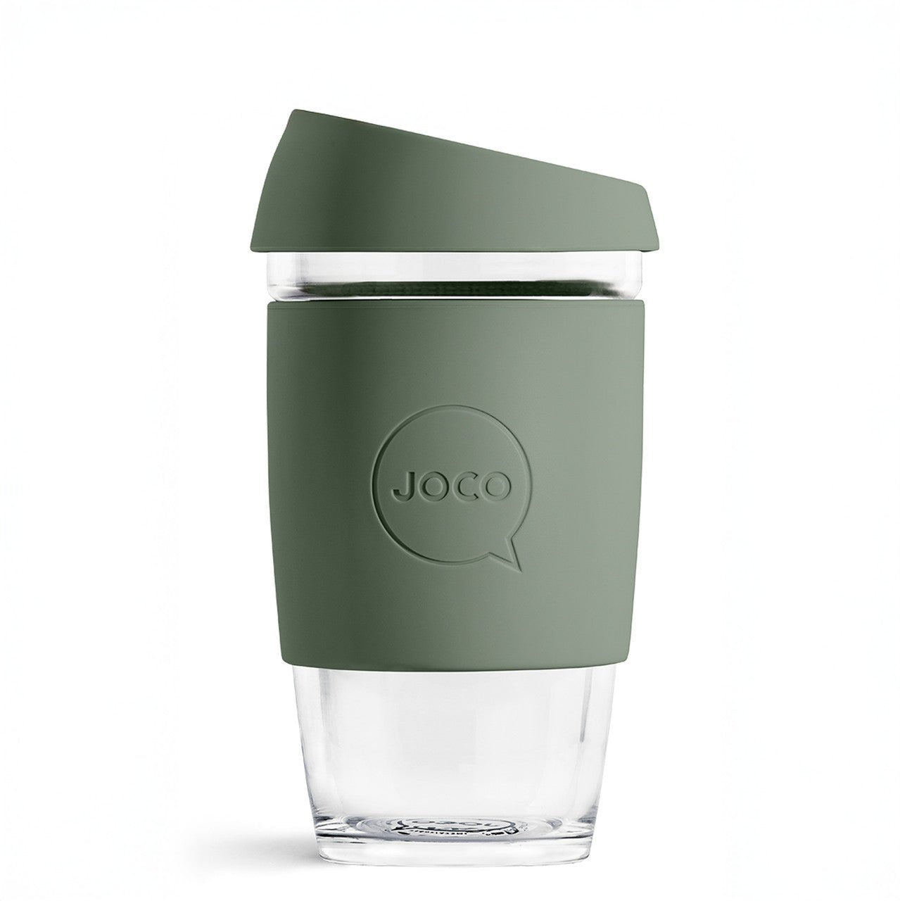 Reusable Glass Coffee Cup 16oz Desert Sage