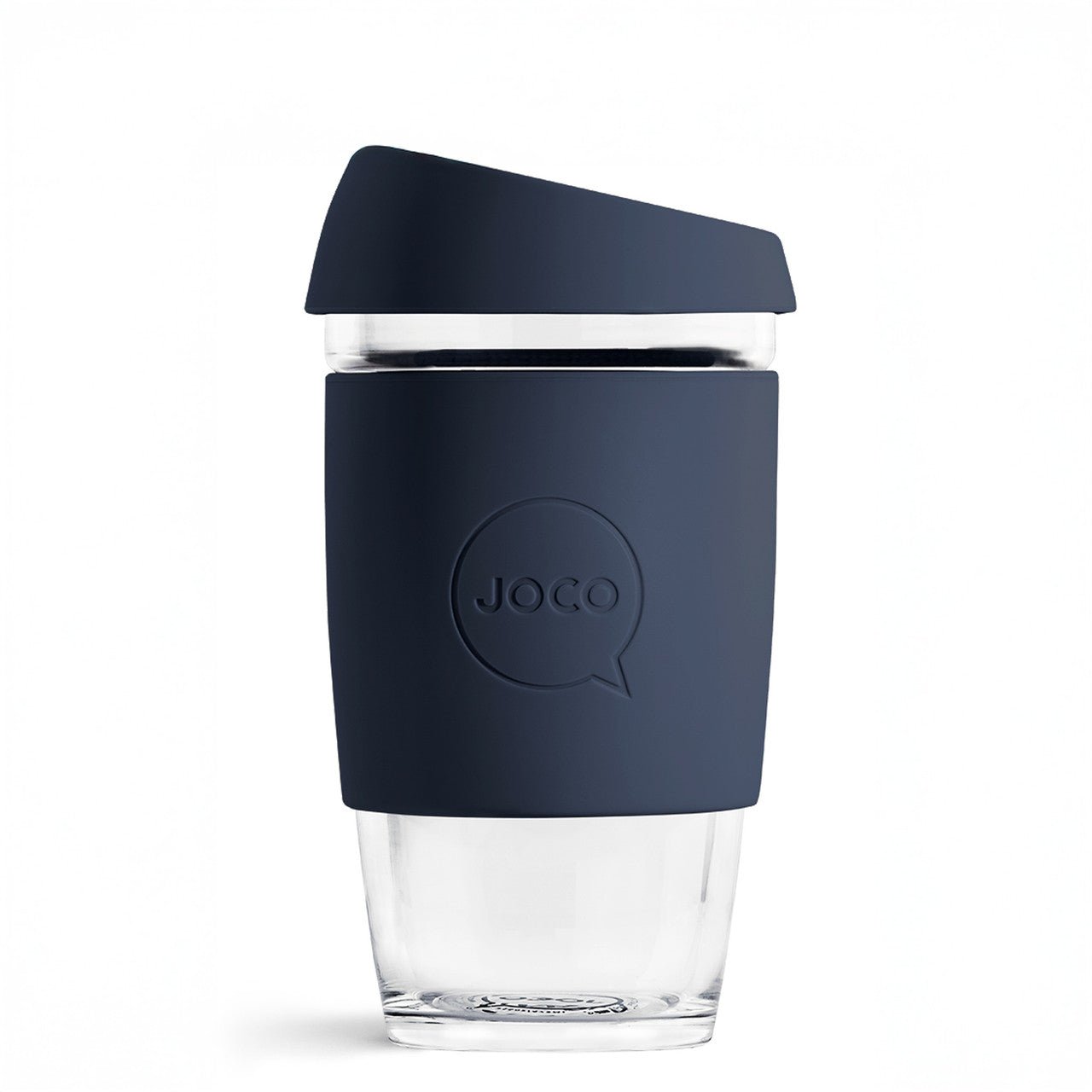 Reusable Glass Coffee Cup 16oz Mood Indigo
