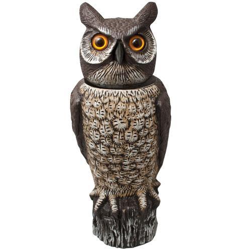 Life-Like Owl Predator Decoy - 18" Tall & Rotating Head