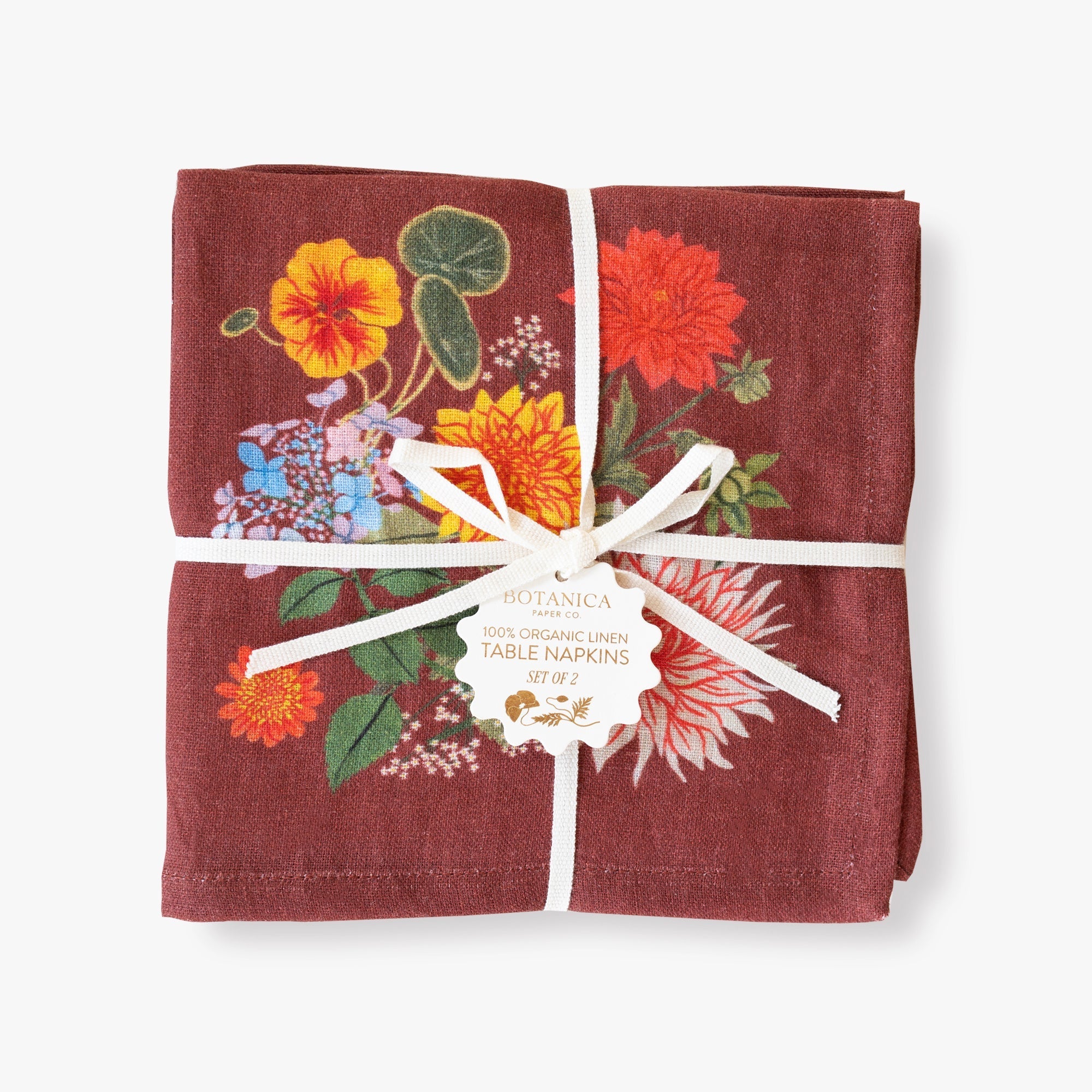 Russet Linen Table Napkins - Set of 2 option3