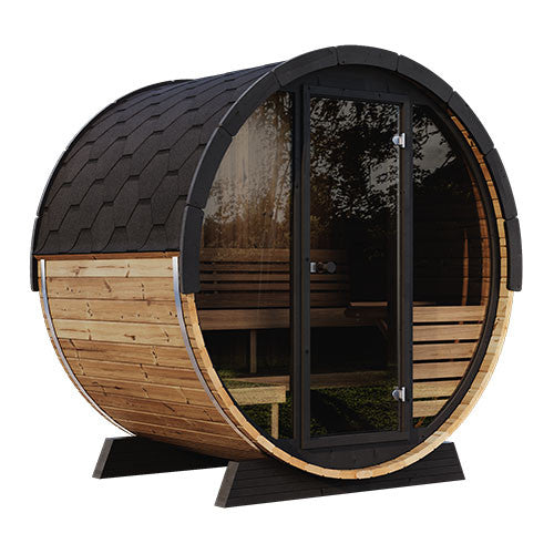 Outdoor Barrel Sauna - SaunaLife Model EE6G