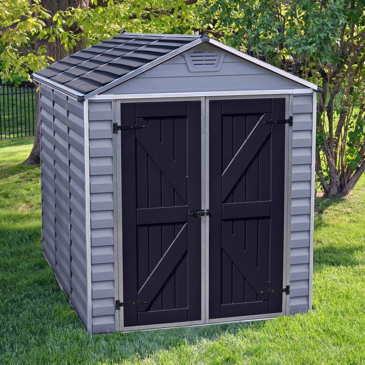 Skylight Sunlit Garden & Utility Shed 6' X 8' gray
