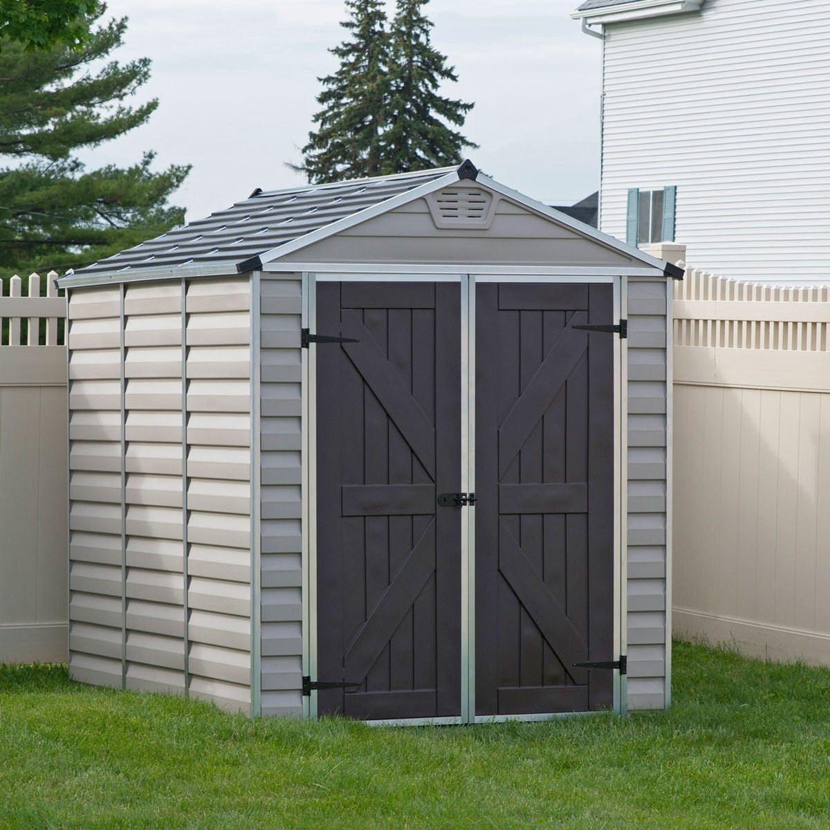 Skylight Sunlit Garden & Utility Shed 6' X 8' tan option3