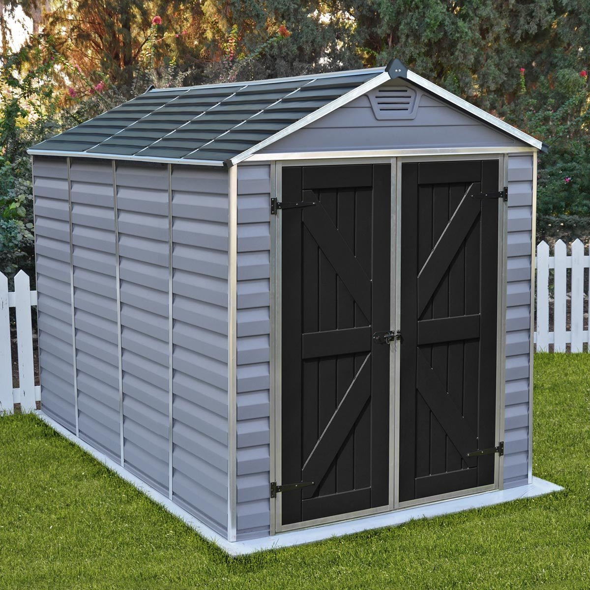 Skylight Sunlit Garden & Utility Shed 6' X 12' gray