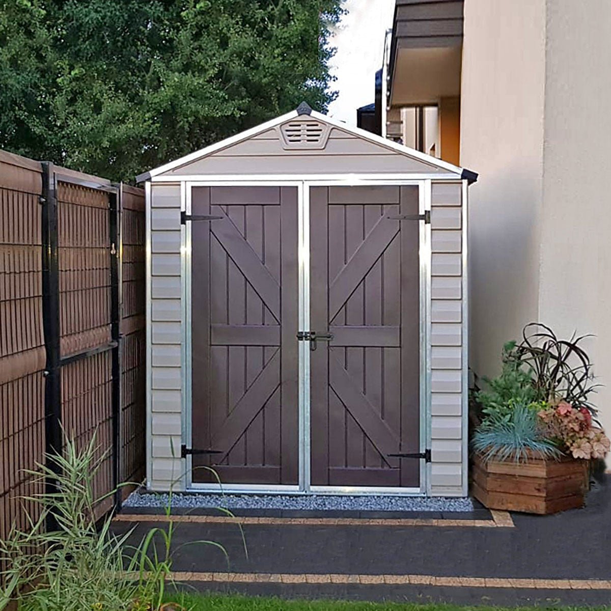 Skylight Sunlit Garden & Utility Shed 6' X 12' tan