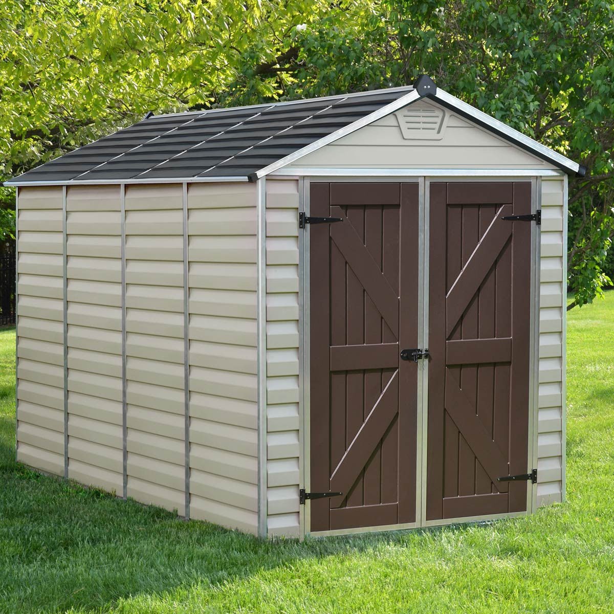 Skylight Sunlit Garden & Utility Shed 6' X 12' tan