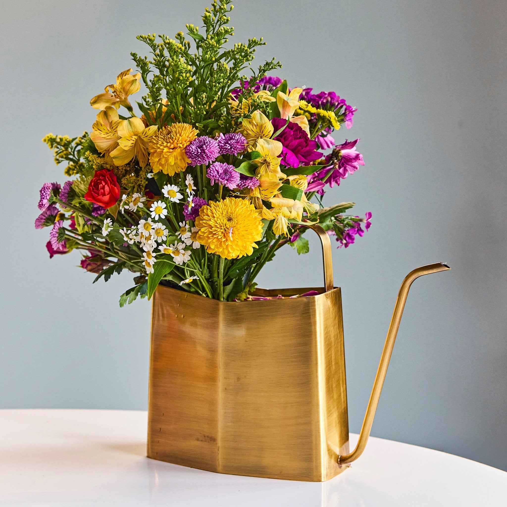 Stainless Steel Watering Can - 3L Slim Design Brass