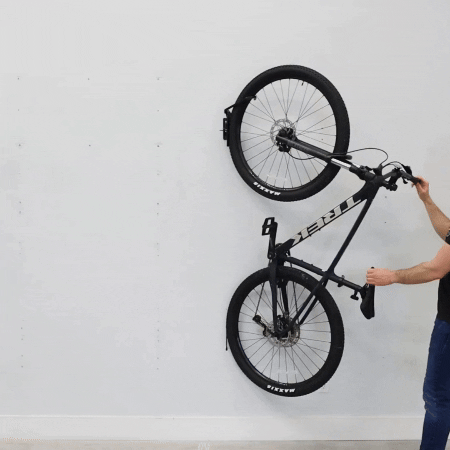 Wall-Mounted Swivel Bike Storage Hooks - 2 Pack