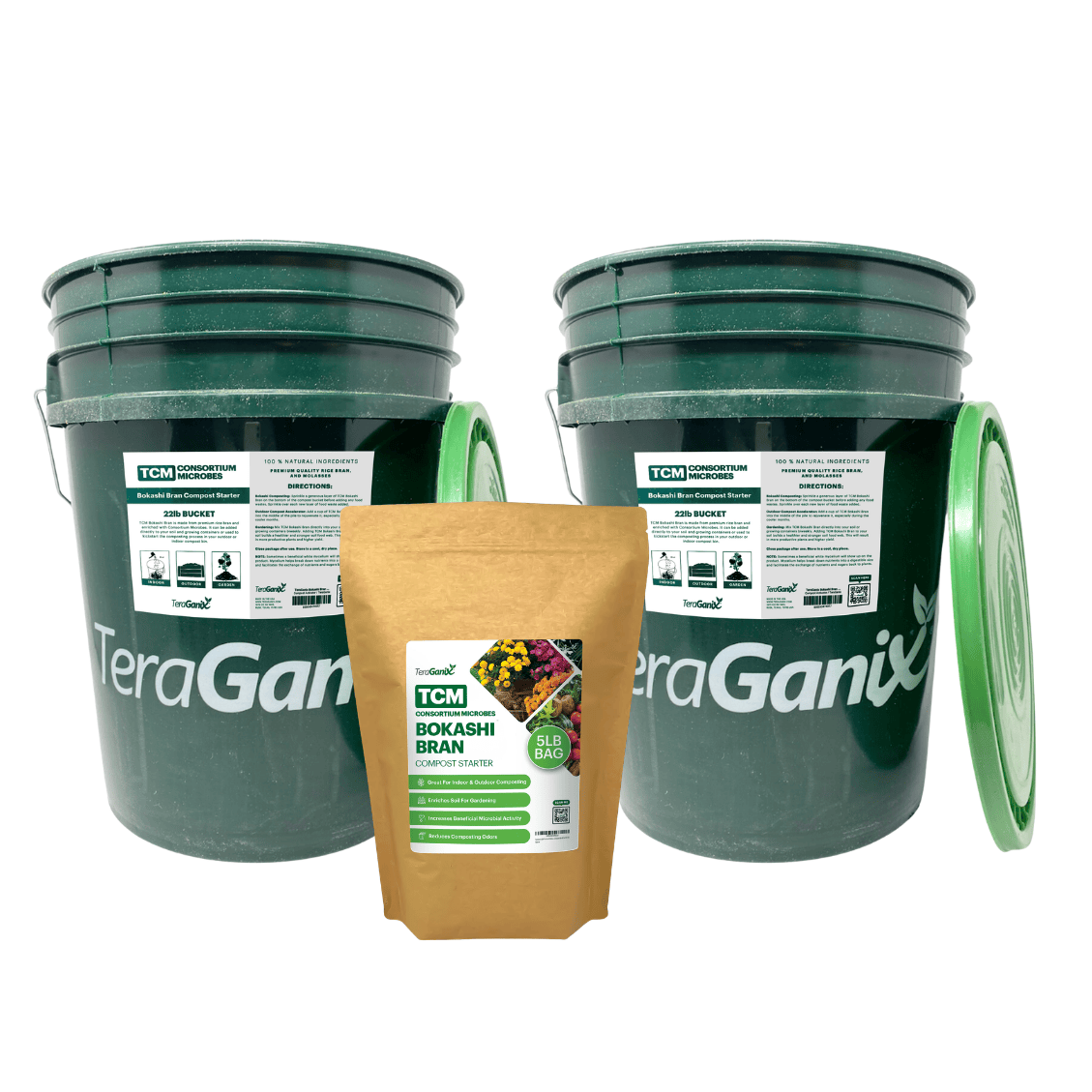 Bokashi Food Waste Recycling Starter Kit - Dual-Bucket Continuous System