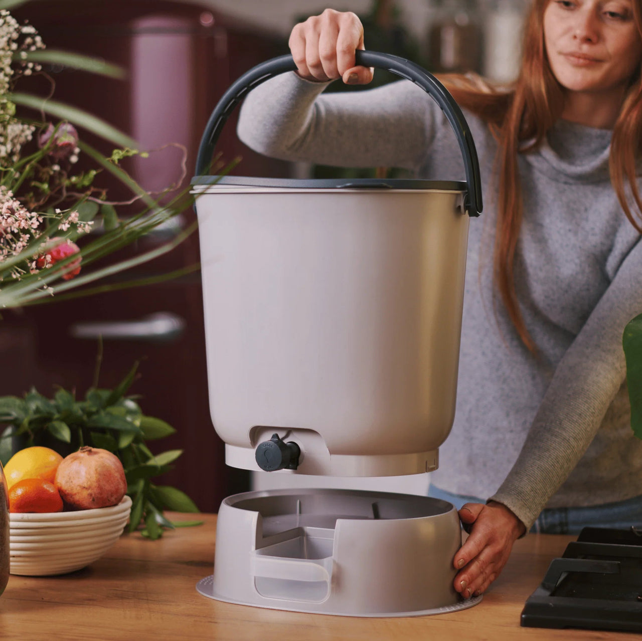 The Essential Kitchen Bokashi Compost Bin - 4.4 Gallon Food Waste Recycler