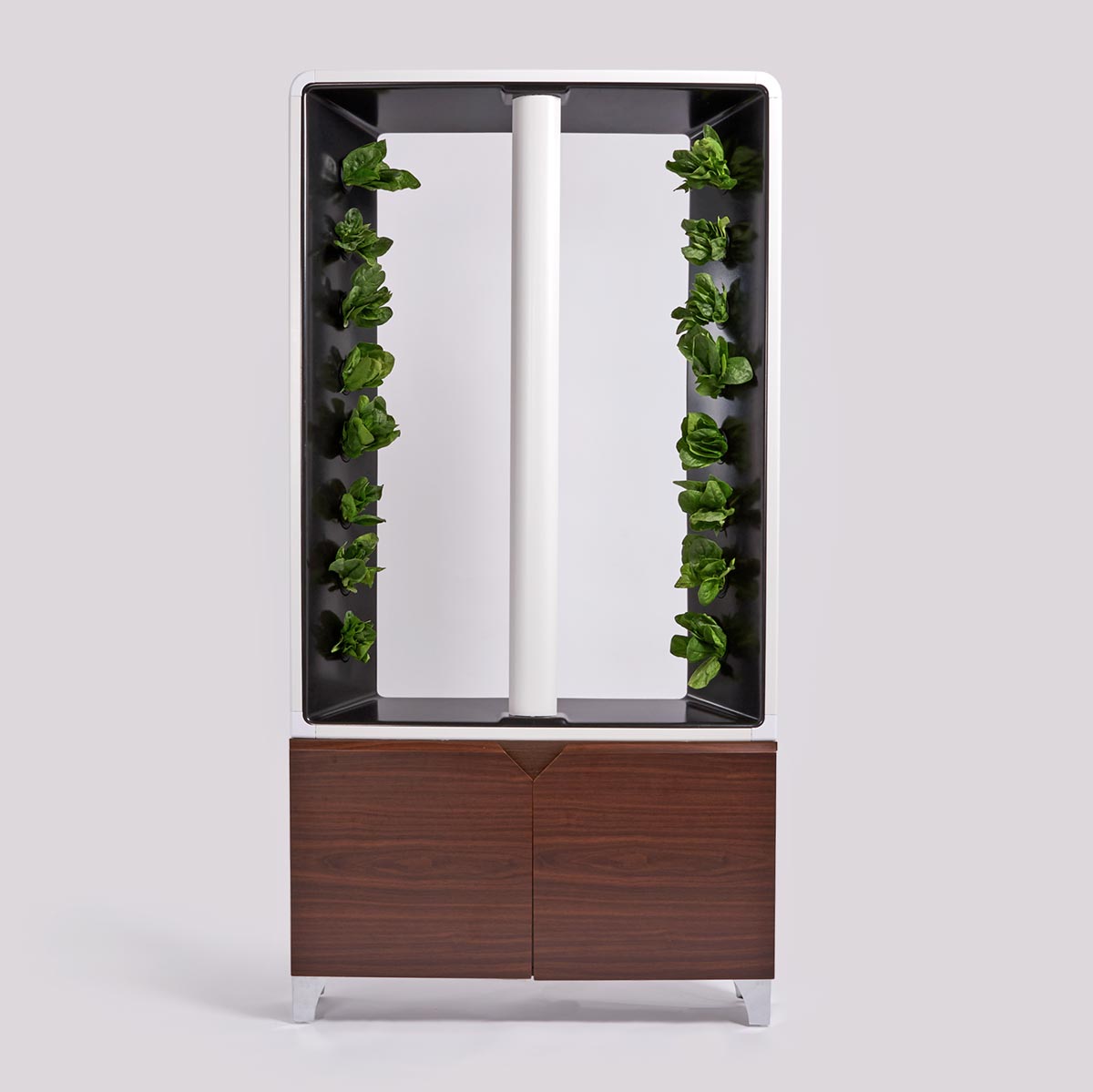 The Aeva - Indoor Vertical Hydroponic Garden System walnut option3
