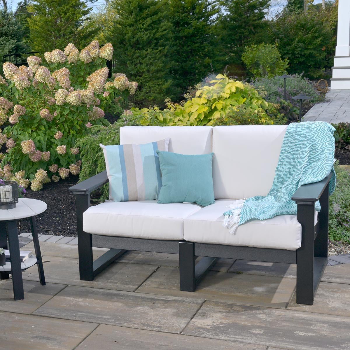 The Lanai Loveseat - Deep Seating Outdoor Couch antique-mahogany Canvas