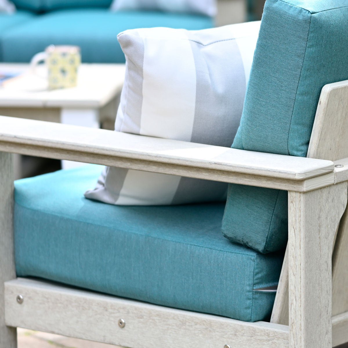 The Lanai Loveseat - Deep Seating Outdoor Couch antique-mahogany Canvas